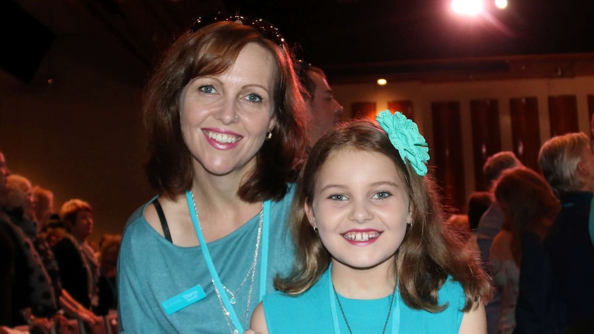 Sharon Bennett and her daughter Chelsea at the Sweet Adelines Convention and Competition in Hobart