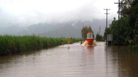 Gathering force: Monica has already flooded parts of Queensland.
