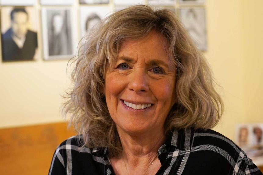 Margie Haber smiles from her office in the studio