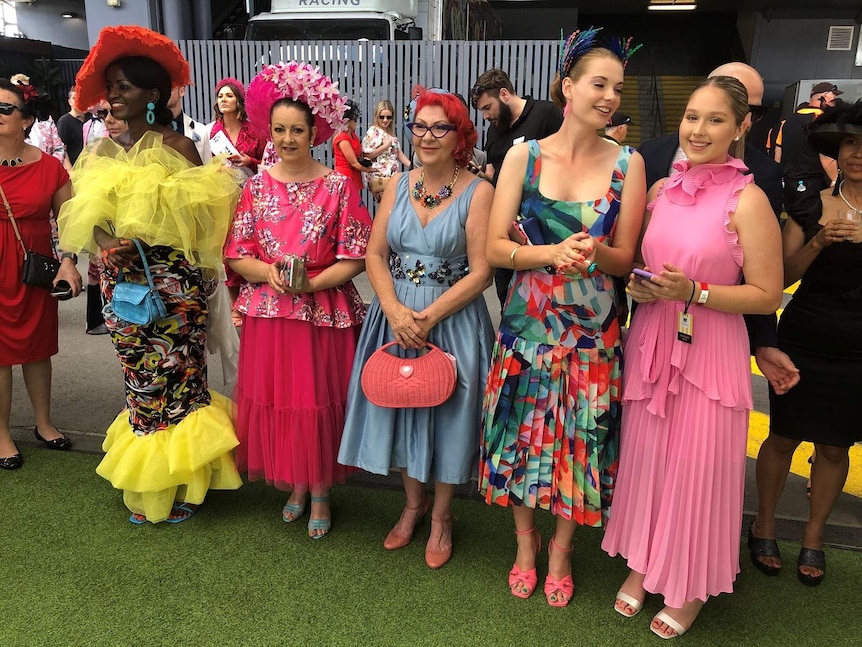 Colourful dresses on show at the races