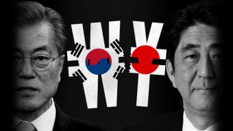 South Korean President Moon Jae-in and Japanese Prime Minister Shinzo Abe