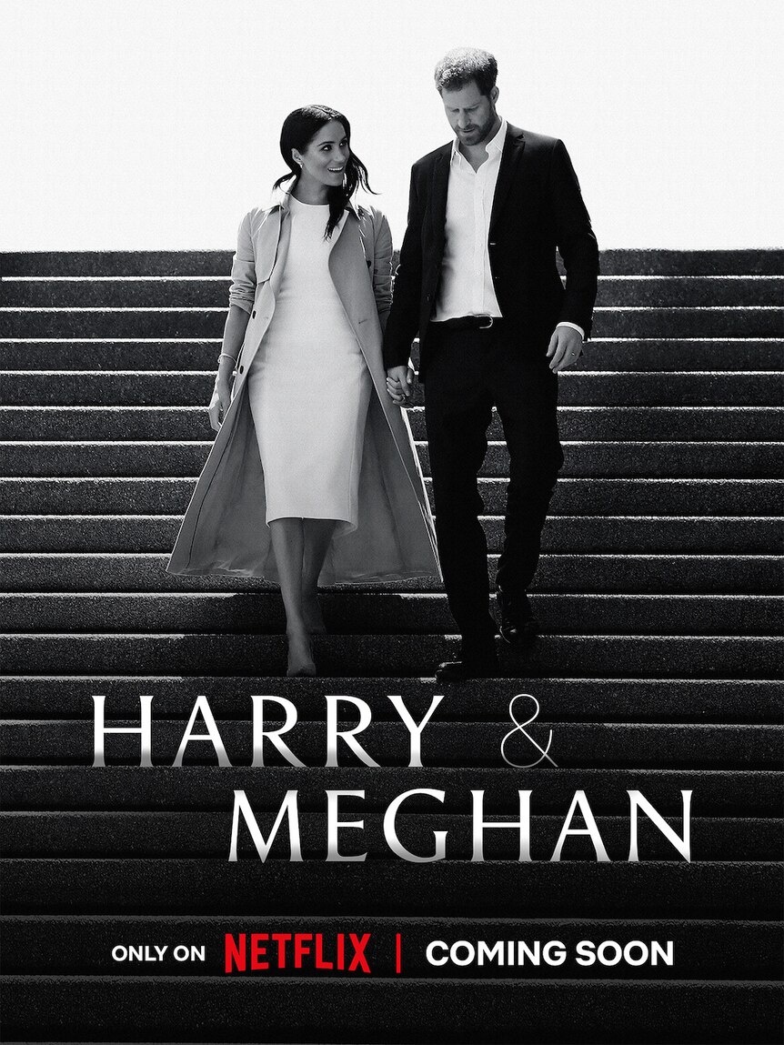 A poster for the Harry and Meghan documentary 