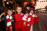 Young Liverpool FC fans out on Caxton Street