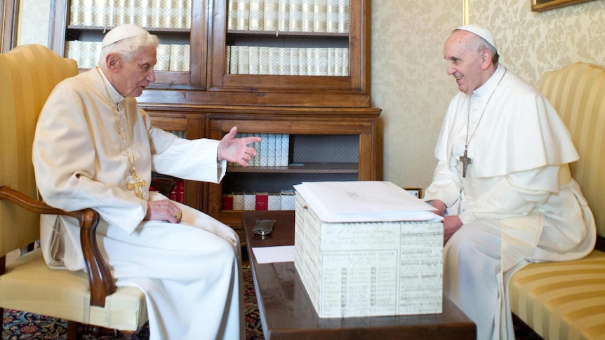 Pope Francis meets with pope emeritus Benedict