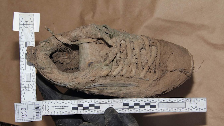 Image of shoe from Daniel Morcombe trial