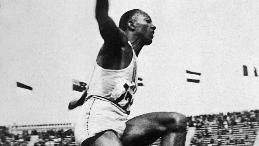Jesse Owens during Berlin 1936 Olympics