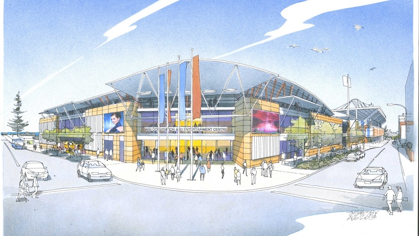 Concept design for revamped Wollongong Entertainment Centre to include convention centre