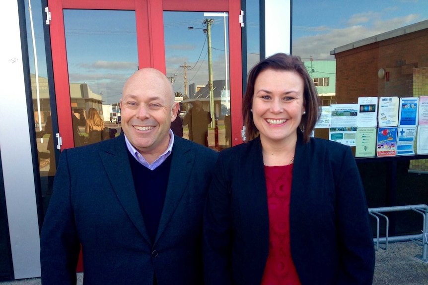 ALP candidates Tim Cox and Anita Dow.