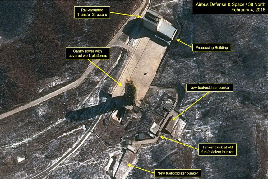Satellite image of North Korea rocket site