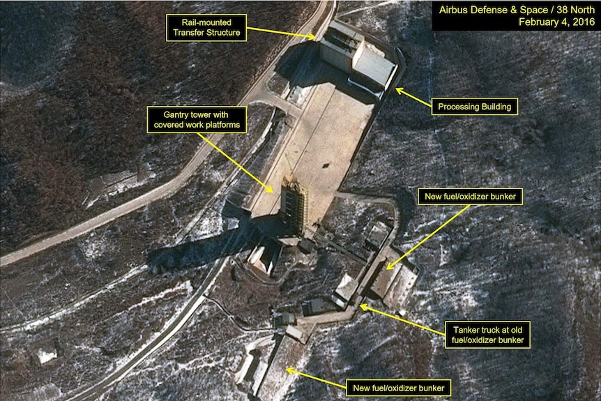 Satellite image of North Korea rocket site