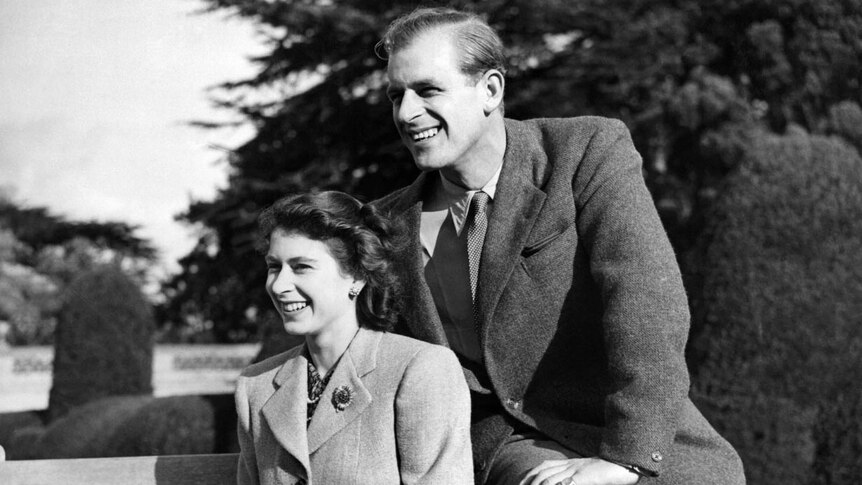 Princess Elizabeth and Prince Philip during their honeymoon in 1947.