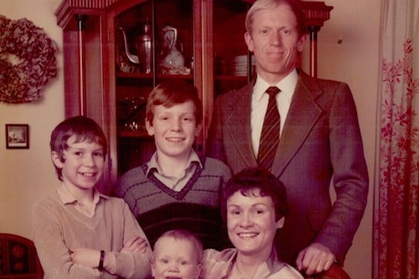 Friedrich in a family photo back in Germany.