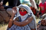 A woman during India's covid-19 lockdown.