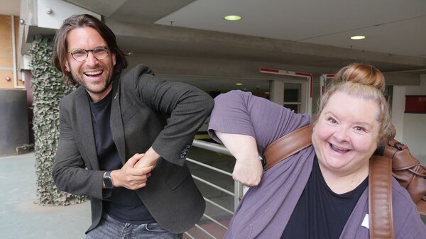 Photo of Sandro Demaio and Magda Szubanski smiling