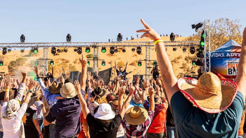 Big Red bash revellers at the Birdsville event