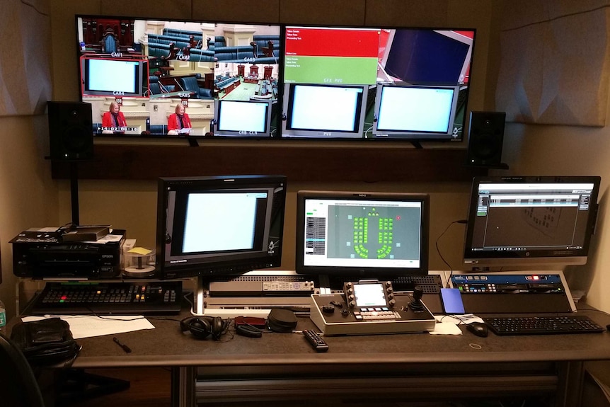 SA Parliament TV control room