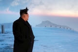 Kim Jong-Un at the summit of Mt. Paektu