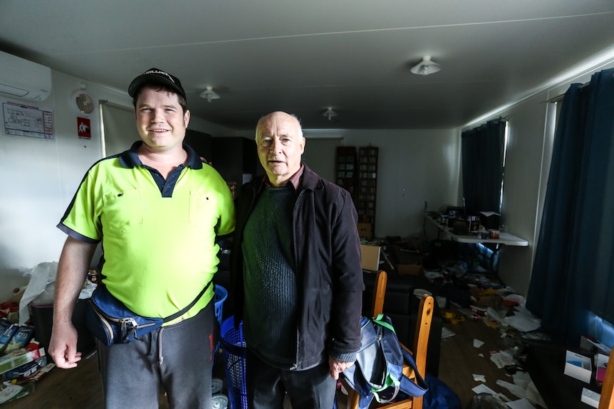 Warick Allen (left) and his long-time carer step-father David Coxon (right).