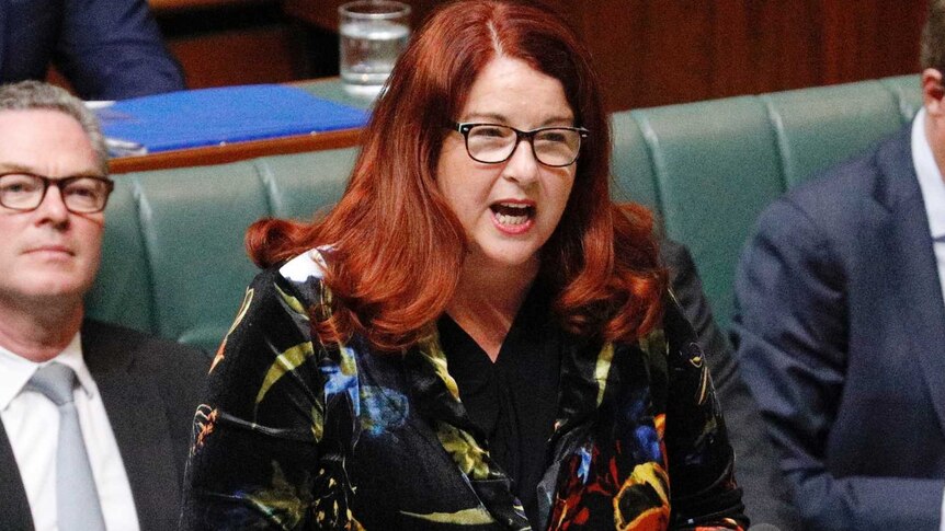 Minister Melissa Price addresses Parliament during Question Time