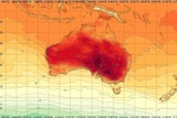 Map of temperatures across Australia