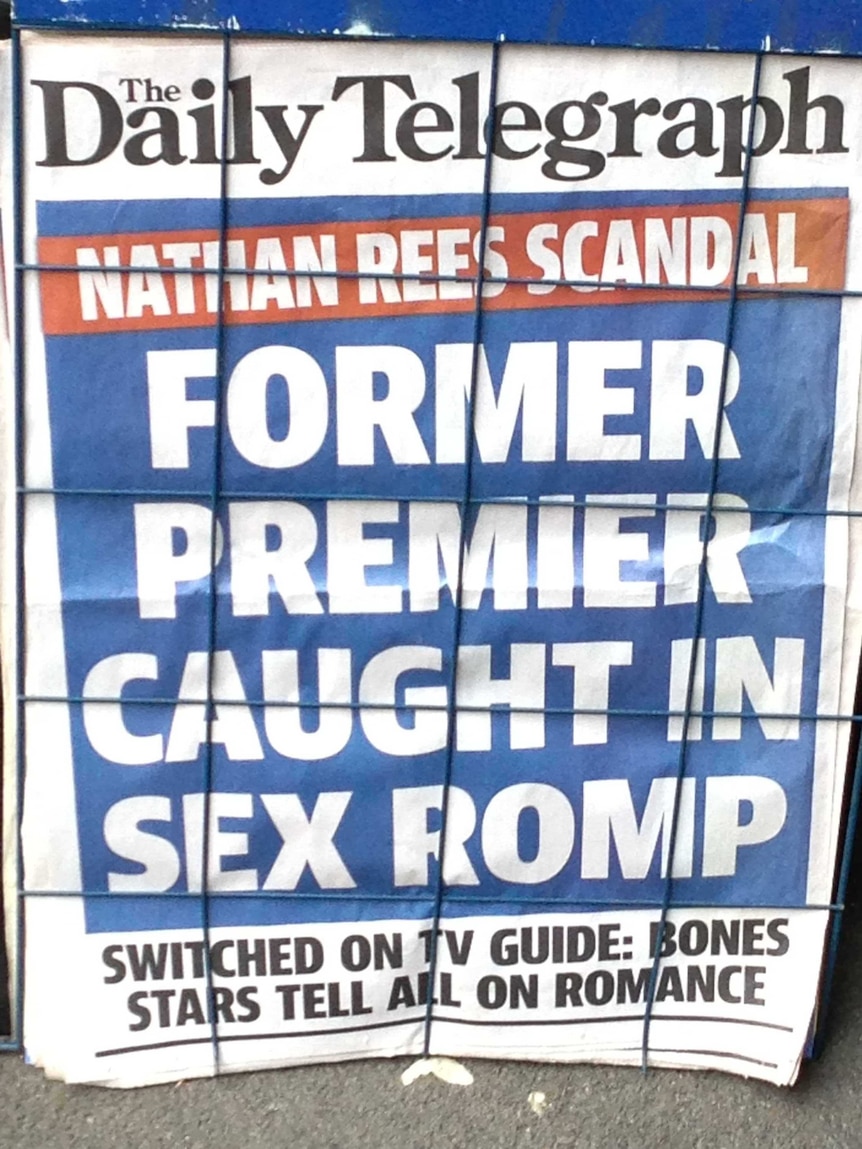 Daily Telegraph poster about Nathan Rees
