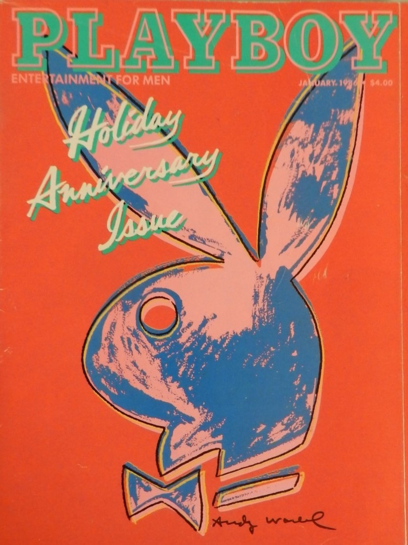 Cover of Playboy magazine with bunny on the cover