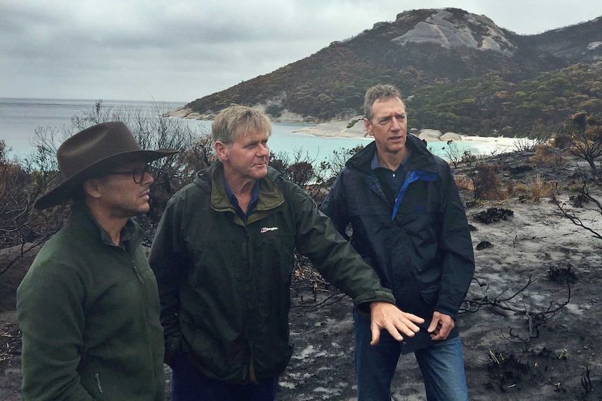 The burnt out grounds of Two Peoples Bay nature reserve.