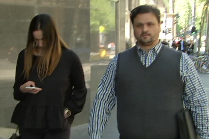 Antonio and Patricia Dattilo walking outside the Victorian County Court.