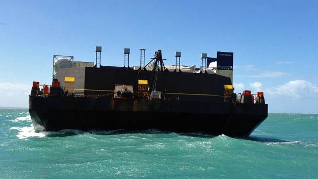 Barge aground on a reef near  Cervantes on the WA mid west coast.