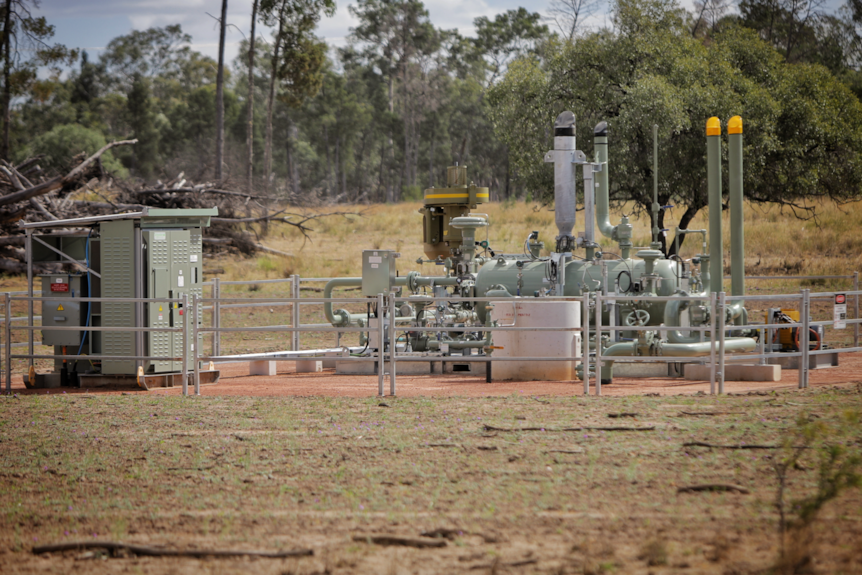 Gas equipment on the ground.