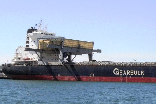 The cargo ship Weaver Arrow where a Newcastle stevedore was killed in 2012