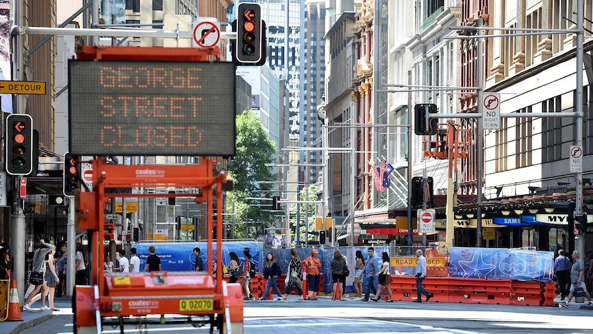 George Street closed to traffic in Sydney's CBD