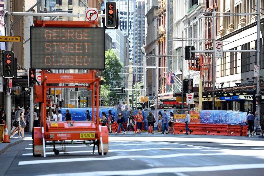 George Street closed to traffic in Sydney's CBD