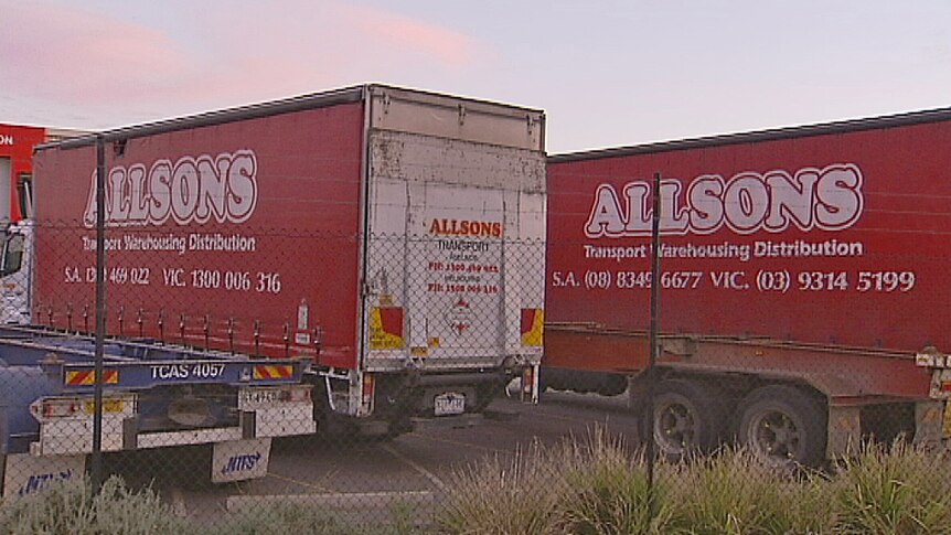 Trucks at Allsons Transport