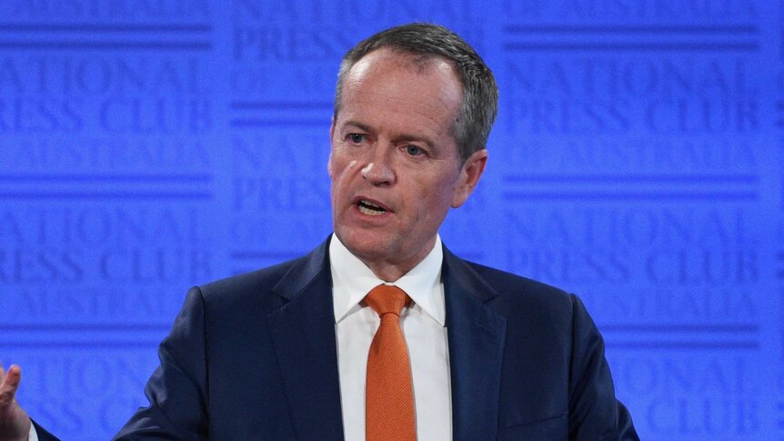 Leader of the Opposition Bill Shorten at the National Press Club
