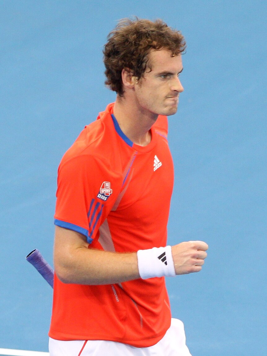 Too easy ... Andy Murray scorched past Marcos Baghdatis in straight sets.
