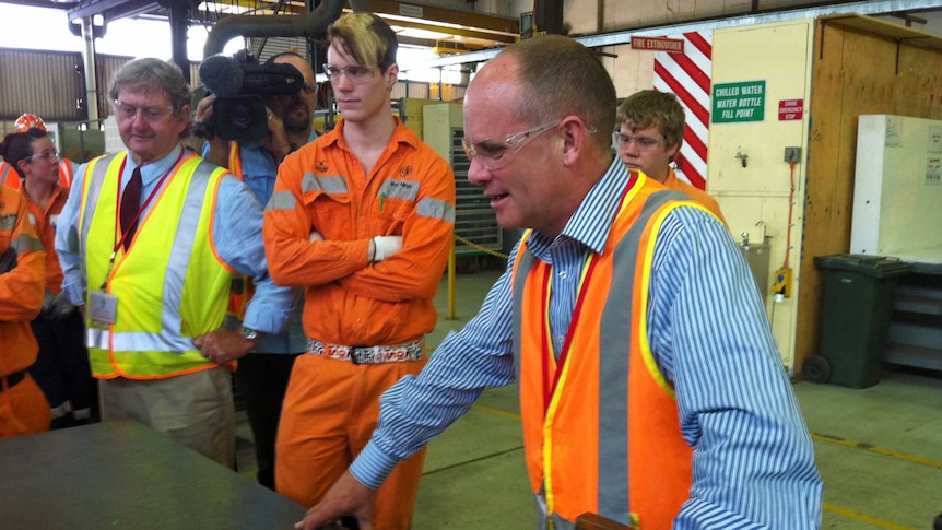 The Premier's visit to the state's south west included a tour of the Mount Isa mine which is the region's largest employer.