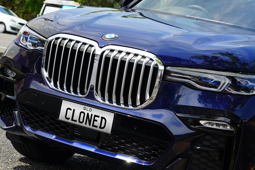 A care with CLONED license plates.
