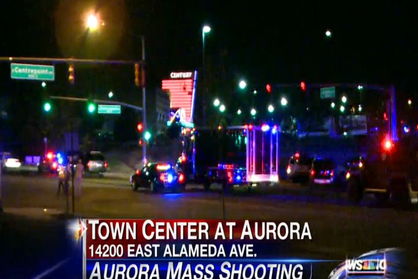 Images from US television show the location where the shooting reportedly occurred