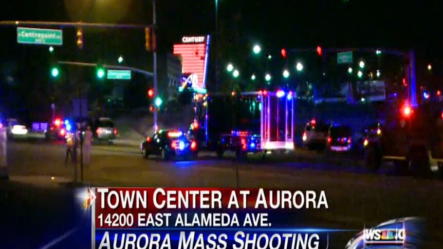 Images from US television show the location where the shooting reportedly occurred