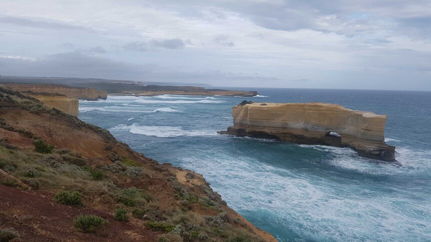 The coast at the Sherbrook River near Port Campbell, Victoria,