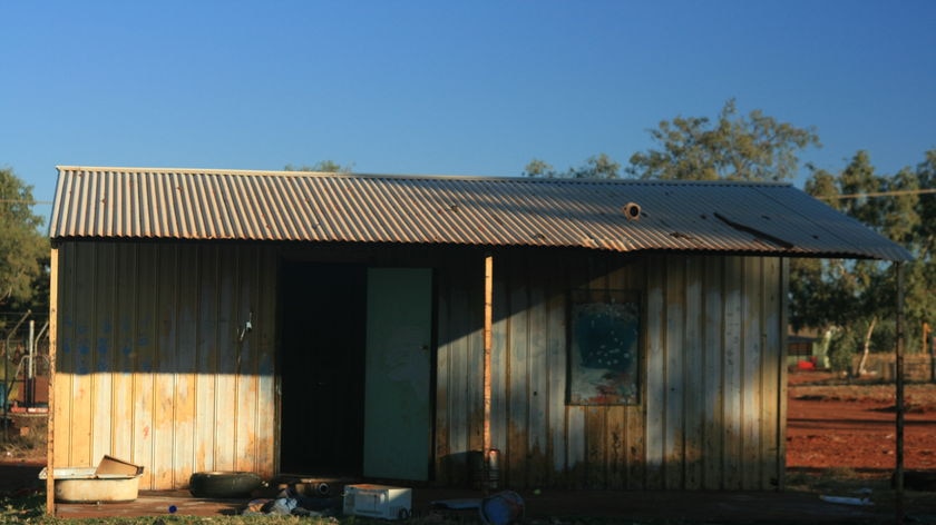 A house at the remote Aboriginal community of Ampilatwatja.