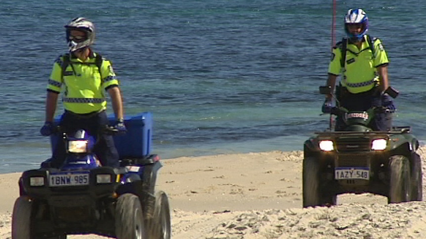 Officers search coastline