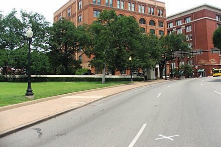 'X' marks the spot of JFK's assassination in Dallas