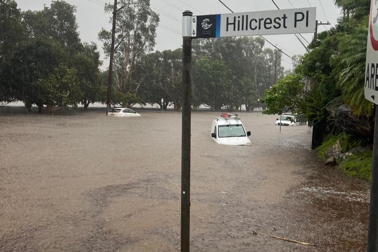 car under water