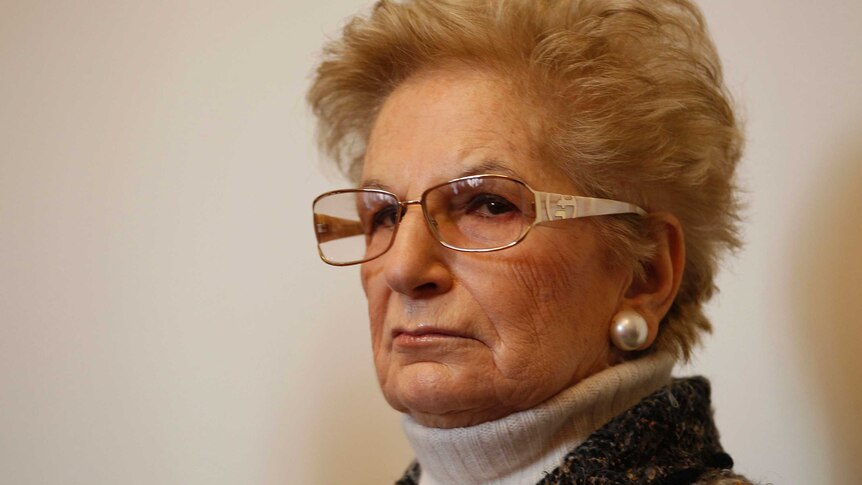 Holocaust survivor Liliana Segre attends a news conference.