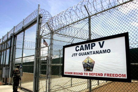 The entrance to a maximum security facility at Guantanamo Bay. (Reuters)