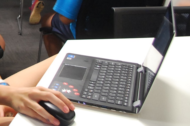Student using laptop generic image.