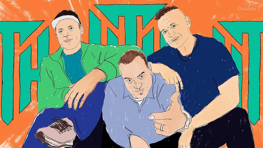 An Illustration of Australian hip hop group Hilltop Hoods