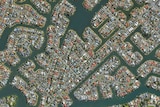 Hundreds of houses on the Gold Coast from above